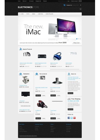 قالب فروشگاه الکترونیک تمپلیت مونستر اپن کارت 1.5