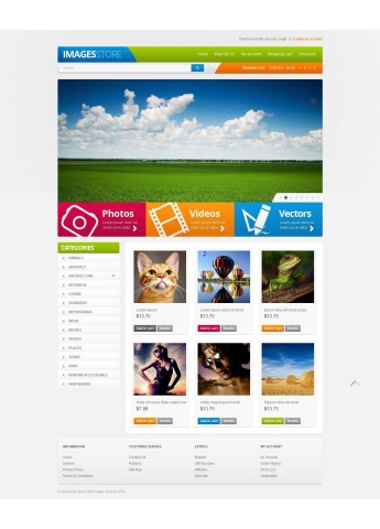 قالب فروشگاه عکس تمپلیت مونستر اپن کارت 1.5